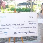 Lani Cabanilla with check from Maui Charity Walk