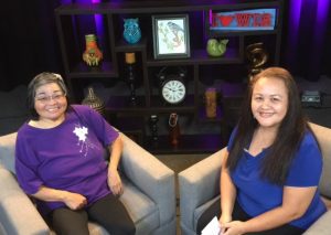 Photo of Roxanne and Val at Olelo Studio