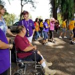 Photo of Hilo staff getting ready to walk in White Cane Day walk