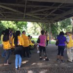 Photo of Hilo White Cane Day participants gathering in circle