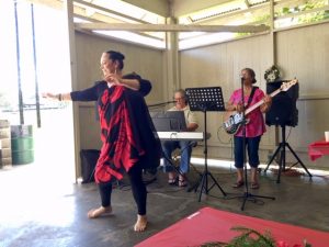 Photo of woman dancing hula